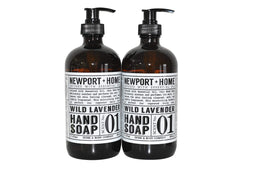 Newport Home Hand Soap Co bottle front view with Wild Lavender scent for daily care.