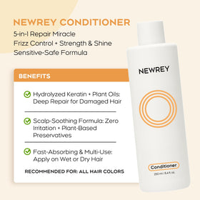 NEWREY Hydrating Conditioner bottle back showing ingredients and pH balance