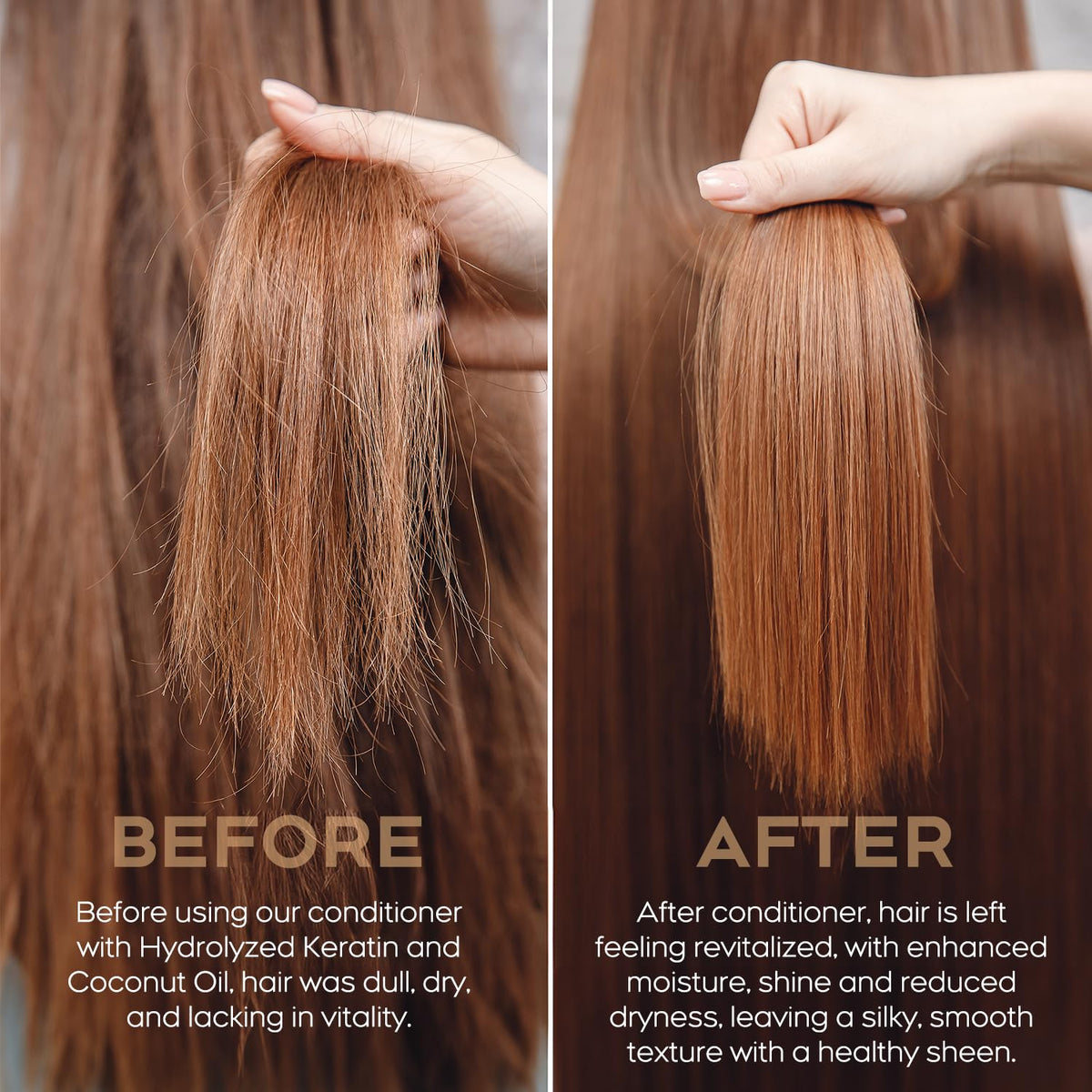 NEWREY Hydrating Conditioner on wet hair showing slip and manageability