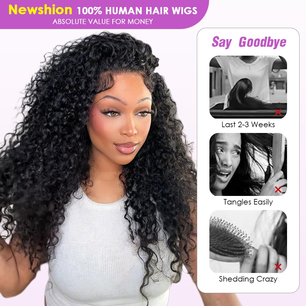 Newshion 220-density wet and wavy wig for fuller styles.