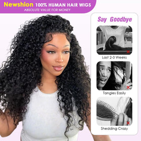 Newshion 220-density wet and wavy wig for fuller styles.