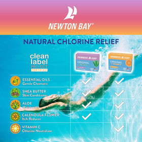 Newton Bay Swimmers Soap Vitamin C bar back label, ingredients and usage.