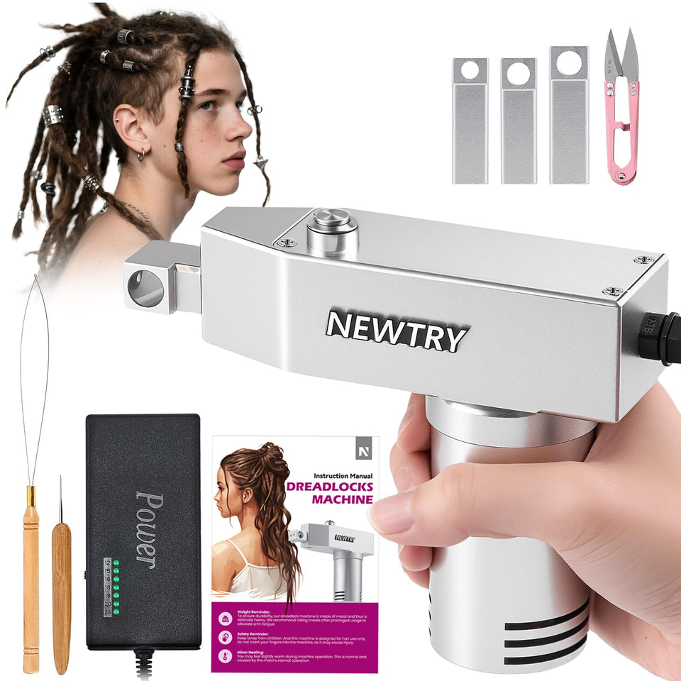 NEWTRY dreadlocks machine front view for quick extensions setup and neat results.