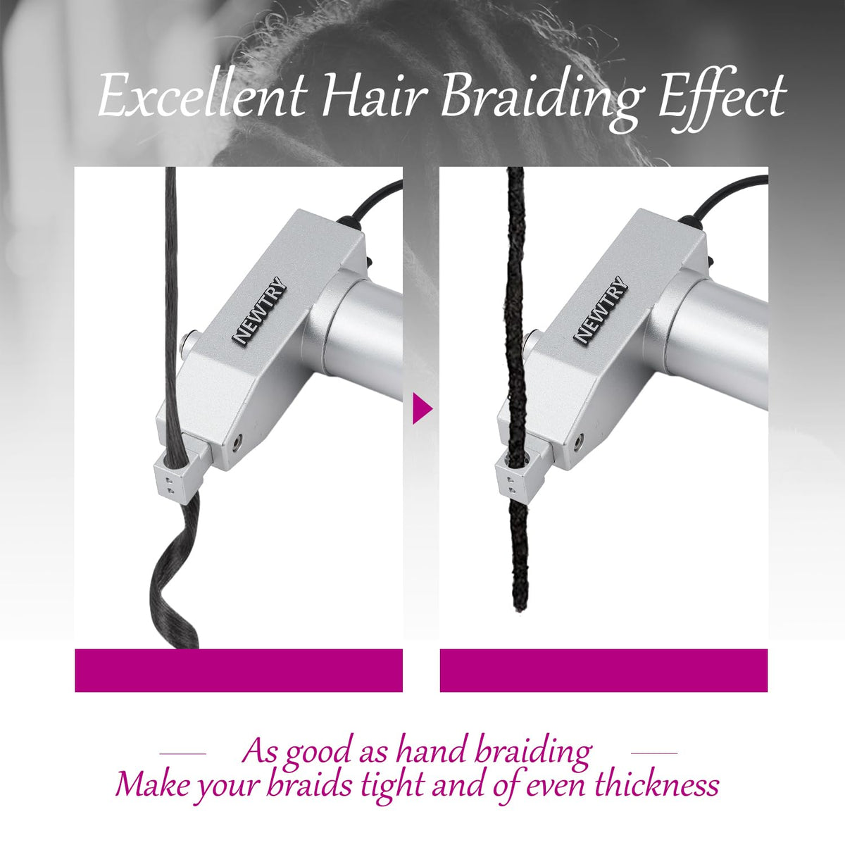 NEWTRY dreadlocks machine heat-dissipation base keeps the device cool during use.
