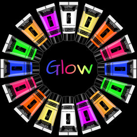 NewWay luminous neon face paint under UV glow for vibrant party looks