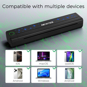 NEWYES tattoo stencil printer device compatibility with mobile and PC.