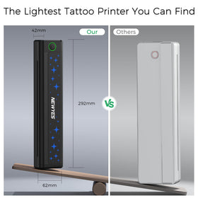 NEWYES tattoo stencil printer in portable carry setup ideal for conventions.
