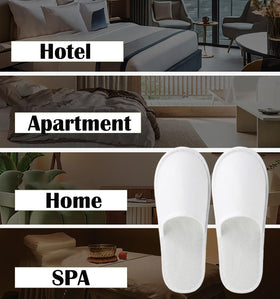 Nexboraque white spa slippers complement hotel interiors