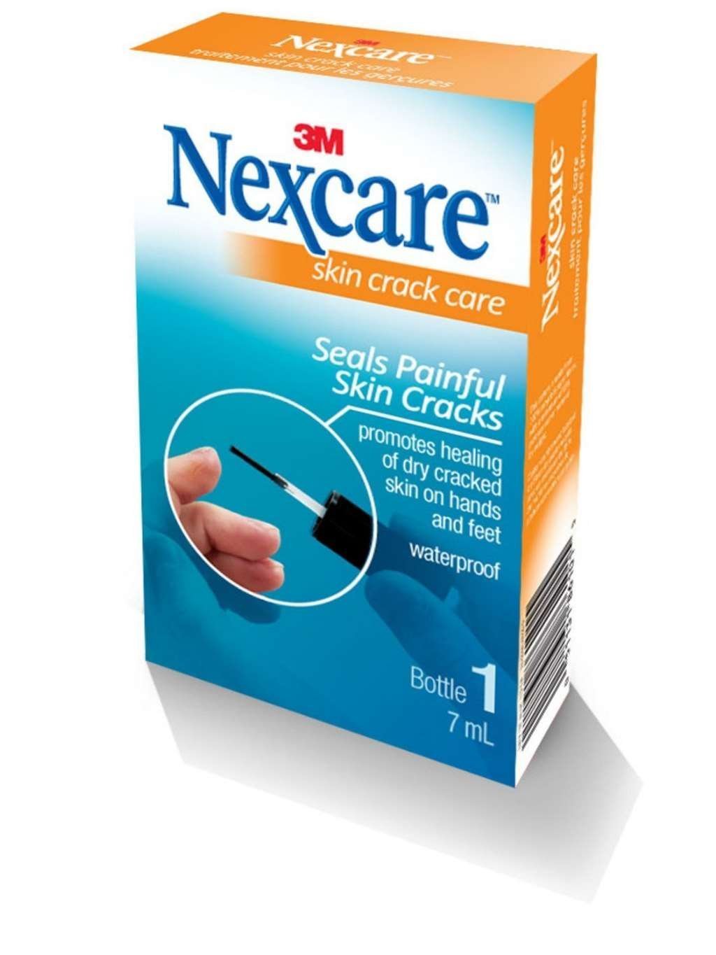 Nexcare Skin Crack Care Liquid bottle ready for on-the-go protection against moisture.