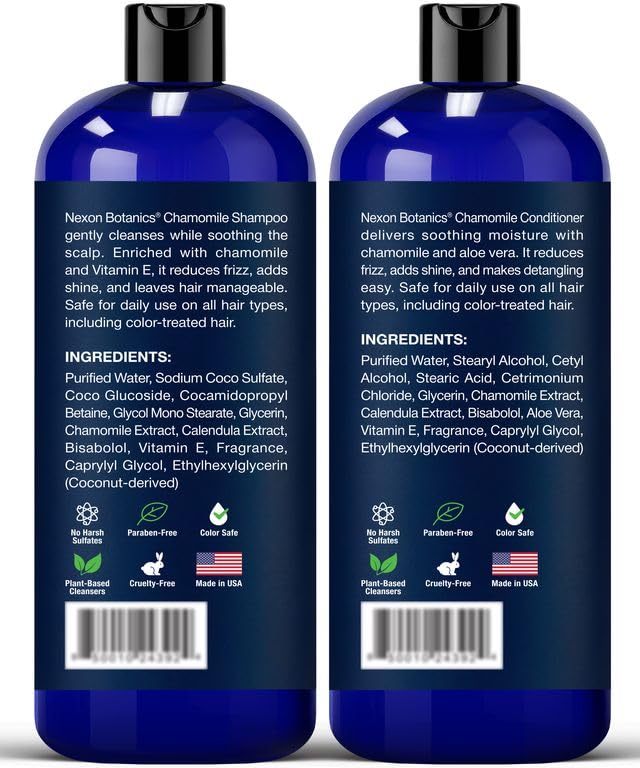 Nexon Chamomile conditioner dispense showing detangling-friendly design