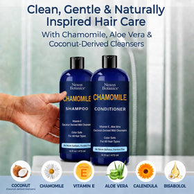 Nexon Botanics Chamomile duo pack front view conveys soothing routine