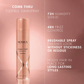 Nexxus Comb Thru Finishing Mist on fine hair with brushable hold