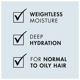 Nexxus Hydra-Light shampoo lather signaling a light cleanse.