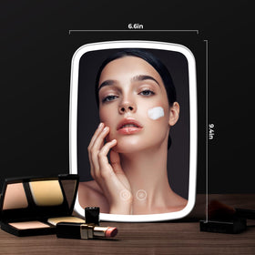 NEZZOE compact 9.4 by 6.6 inch mirror fits on any tabletop