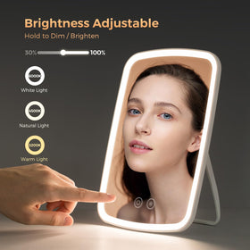 NEZZOE makeup mirror with LED beads delivers bright, even illumination for tasks