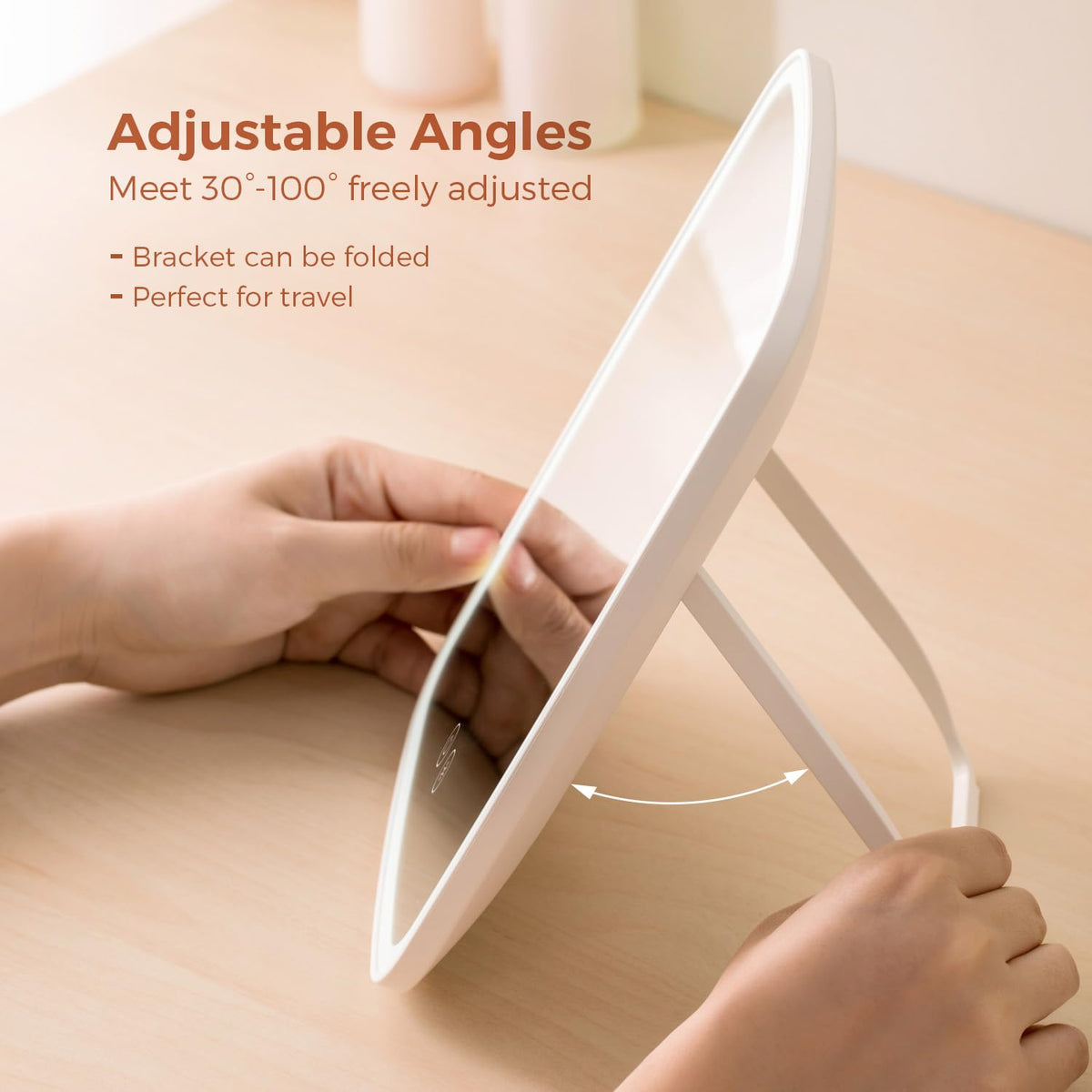 NEZZOE rechargeable mirror charges via USB-C for quick power-ups