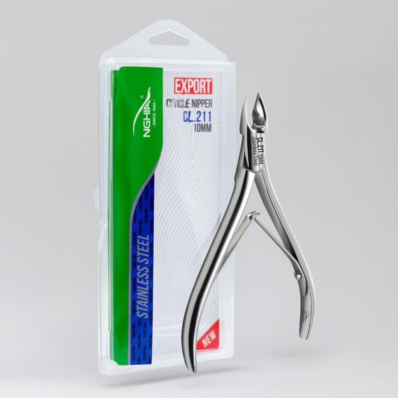 NGHIA CL-211 cuticle nipper, front view, precise mani-pedi trimming.