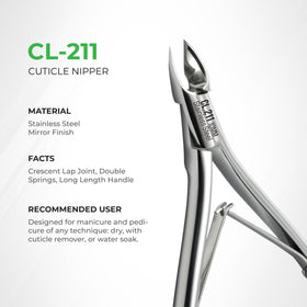 NGHIA CL-211 jaw-size detail, 7–10 mm depth for thicker nails.