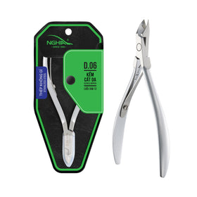 NGHIA Cuticle Nipper D-06 Jaw 12 in stainless steel for precise cuticle care.