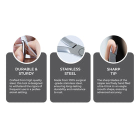 NGHIA Cuticle Nipper D-03 JAW16 grey plated finish with premium professional look.
