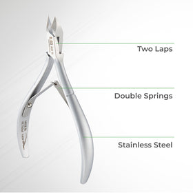 NGHIA Cuticle Nipper D-03 JAW16 ergonomic handle for comfortable grip during longer sessions.