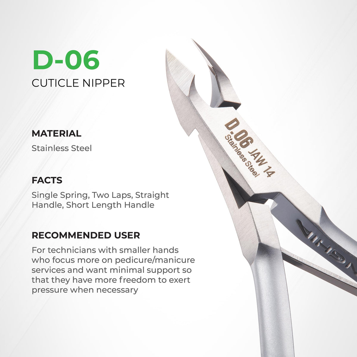NGHIA Cuticle Nipper grey plated finish showcases durability for home use.