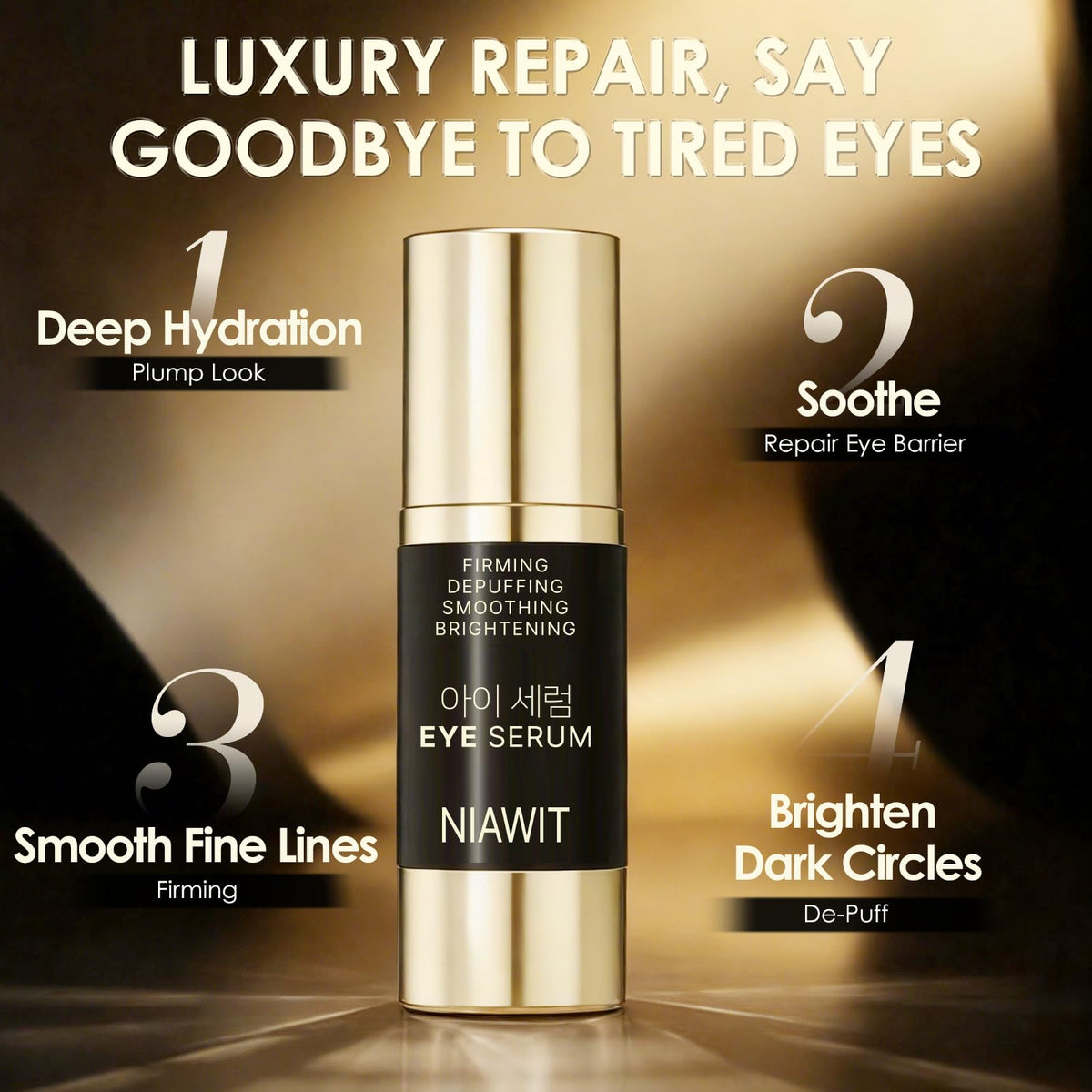 NIAWIT Eye Serum targets dark circles for a brighter under-eye look.