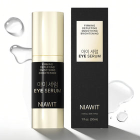 NIAWIT Eye Serum lightweight gel glides on for refreshed under-eye skin.