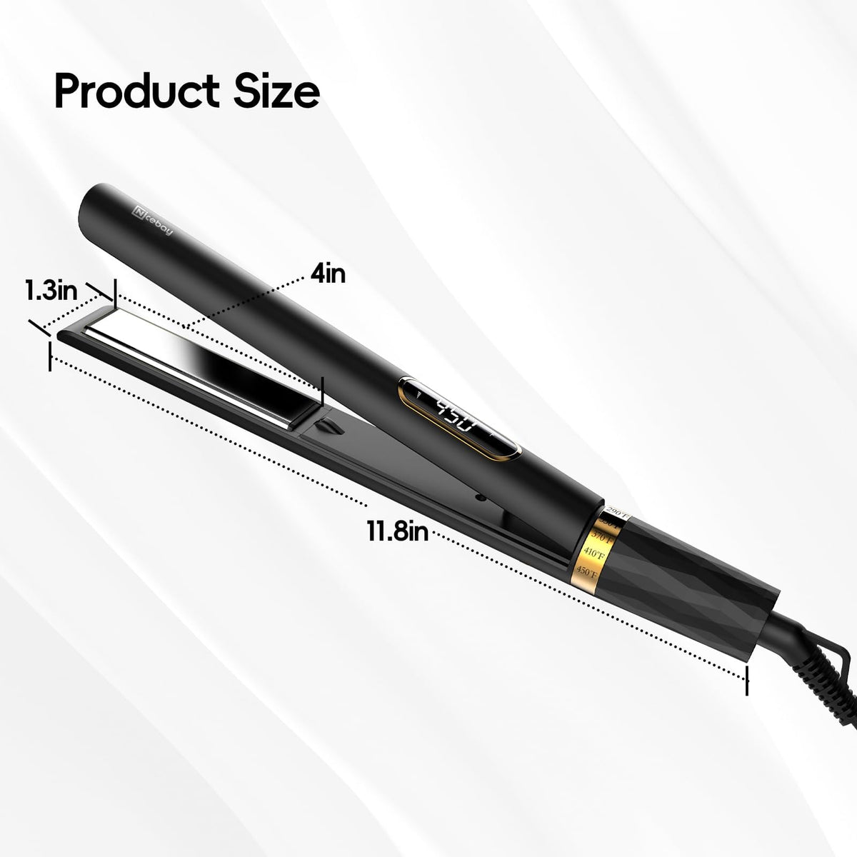 Nicebay flat iron auto-off after 60 minutes for safety.