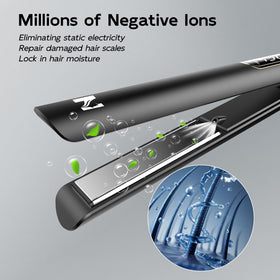 Nicebay flat iron uses PTC rapid heating for even heat distribution.