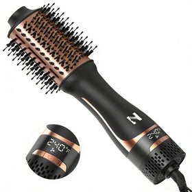 Nicebay hair dryer brush with oval ceramic barrel for smooth, even heat
