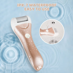 NiceBirdie cordless foot file with 360-degree roller heads for quick results.