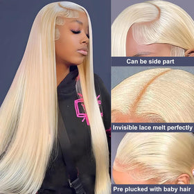 Nicele Ann 613 13x6 lace front wig straight hair texture for versatile styling.
