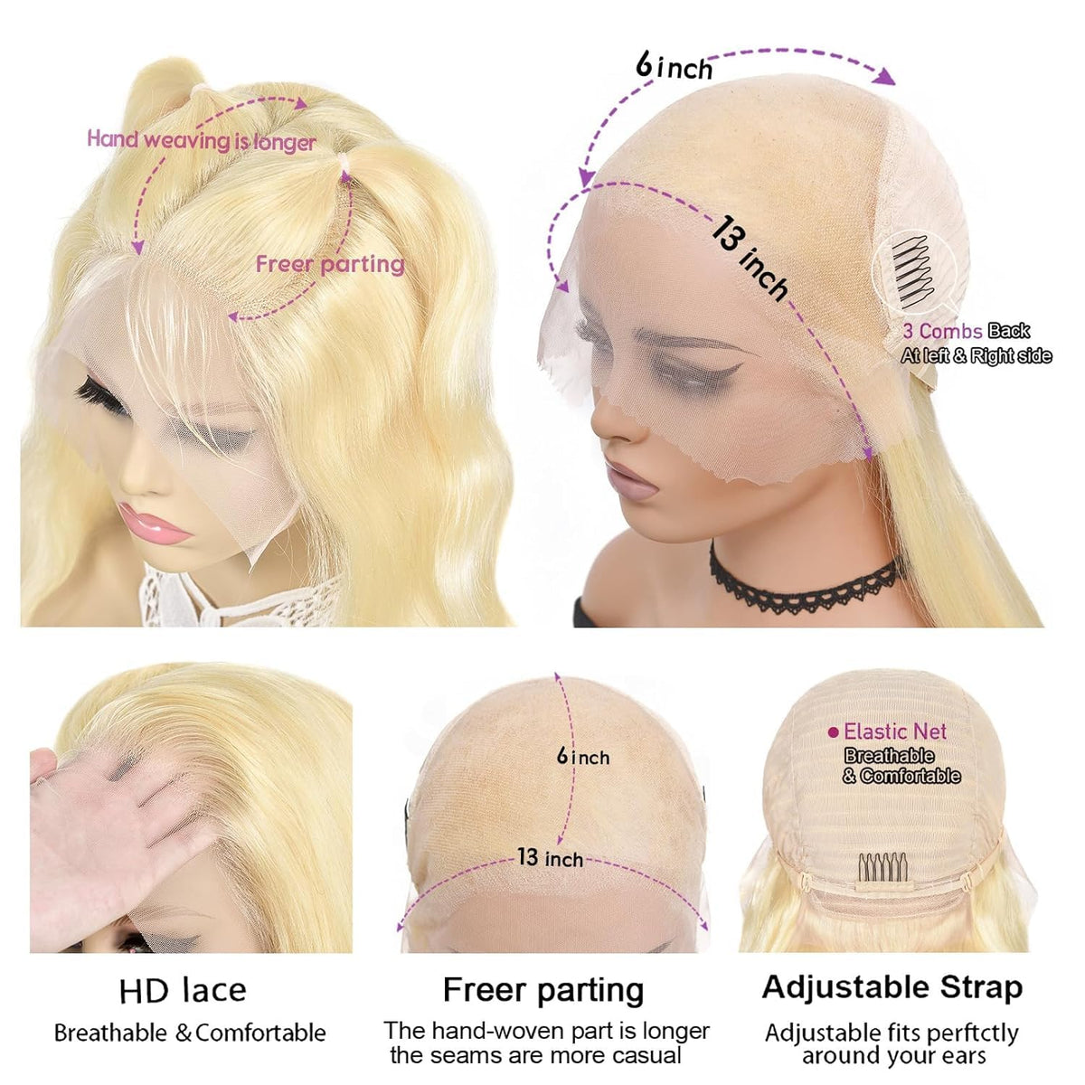 Nicele Ann 613 13x6 pre plucked baby hair natural-looking edges.