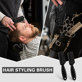 NICEMOVIC barber brush travel size; compact for on-the-go touch-ups.