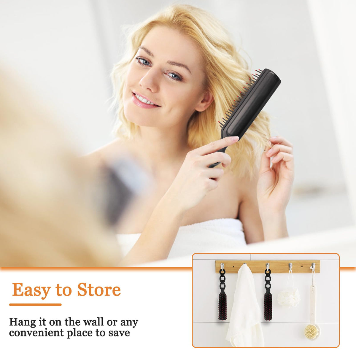 NICEMOVIC easy-clean durable nylon teeth reduce snagging