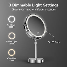 Nicesail makeup mirror 10X magnification for precise brow grooming.