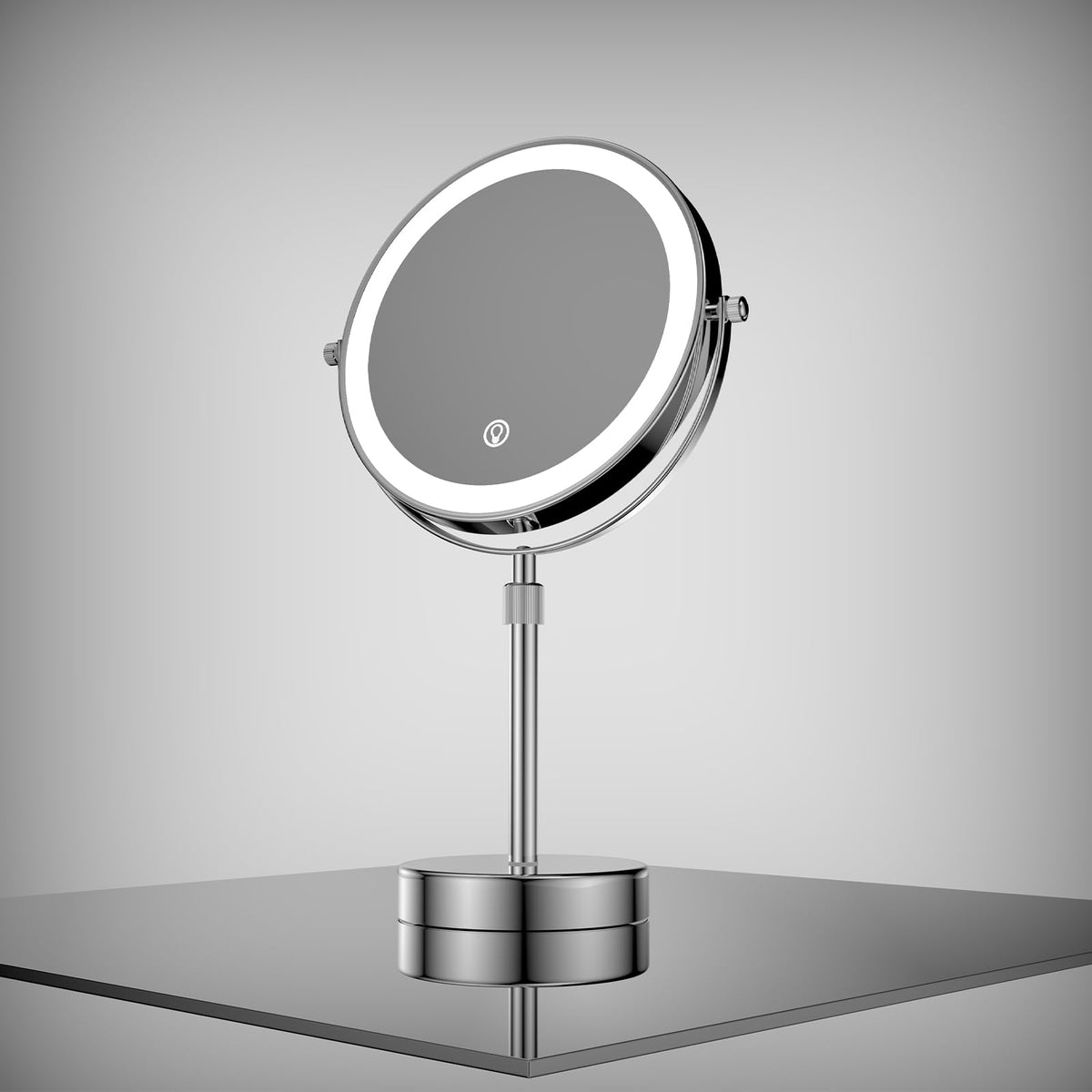 Nicesail makeup mirror 360-degree rotation for flexible viewing angles.