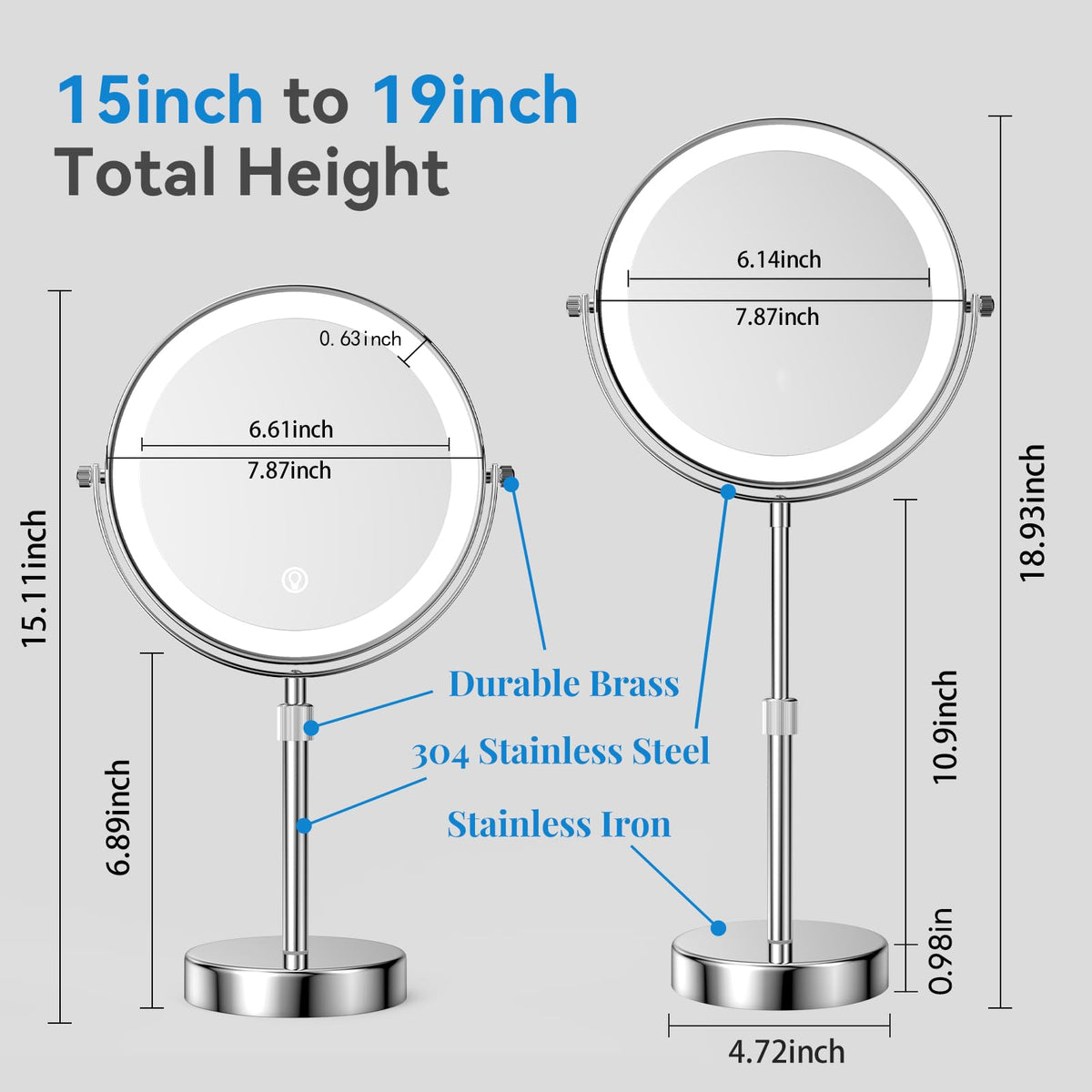 Nicesail makeup mirror with three color modes for accurate skin tones.