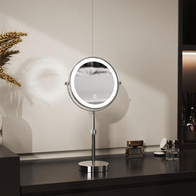 Nicesail makeup mirror height adjustment mechanism enables comfortable positioning.