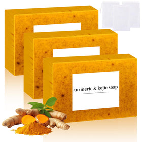 Nicgou Lemon Turmeric Soap for face and body; gentle cleansing.