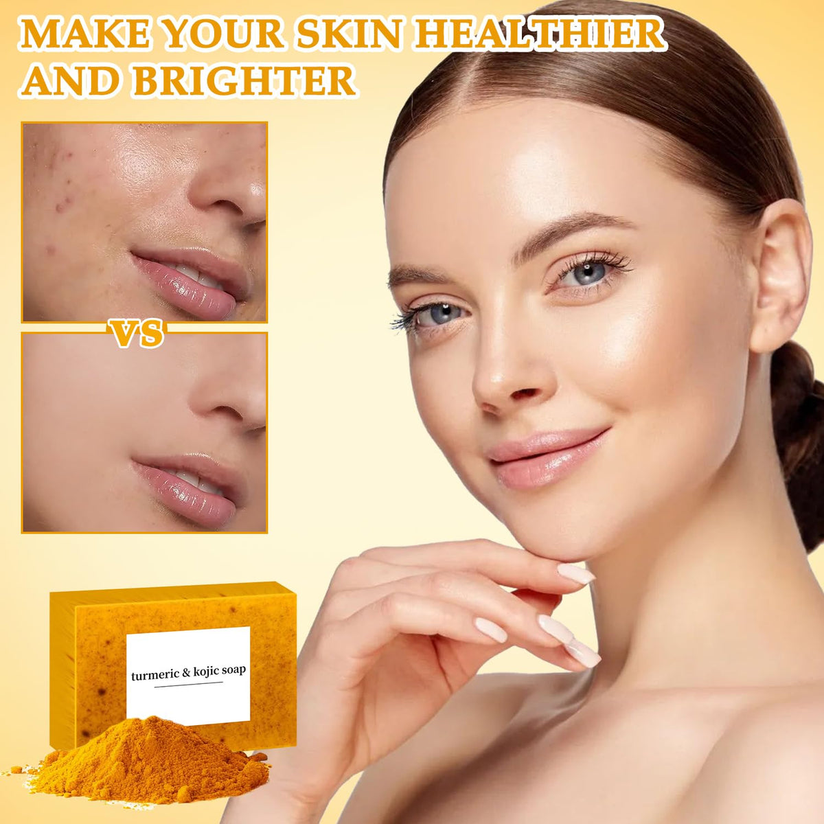 Nicgou Lemon Turmeric Soap 3-piece pack for convenience.