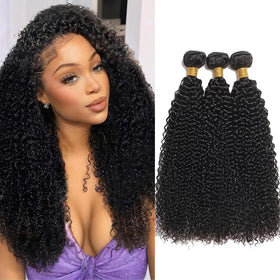 NICMISS kinky curly bundles closeup shows defined natural curls