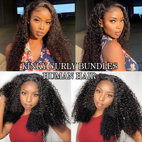 NICMISS kinky curly bundles reinforced weft for durability and low shedding