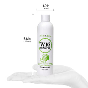 Nicole and Alyssa leave-in spray tames frizz for smooth wigs.