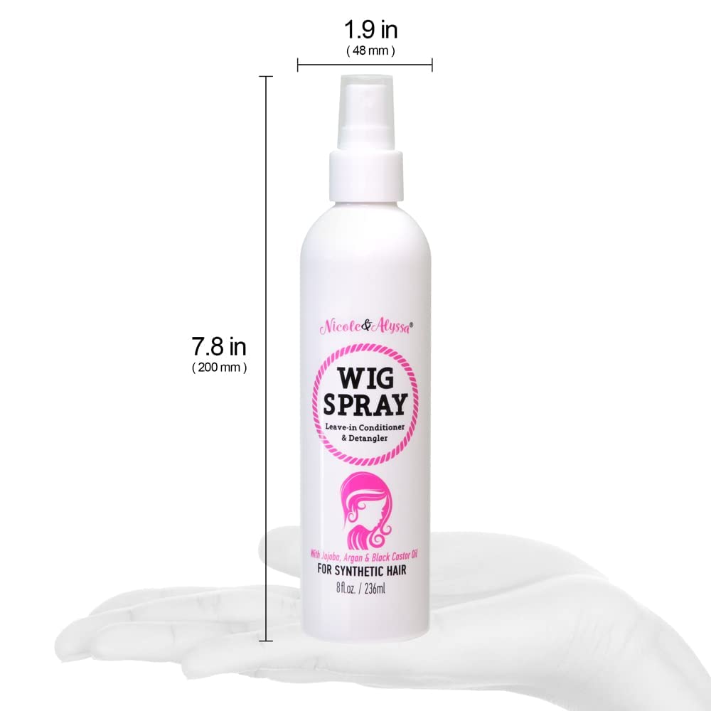 Nicole and Alyssa soak and rinse formula removes buildup on wigs.