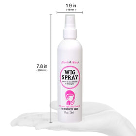 Nicole and Alyssa soak and rinse formula removes buildup on wigs.