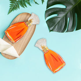 Nicole Miller top notes illustration previews plum and mandarin