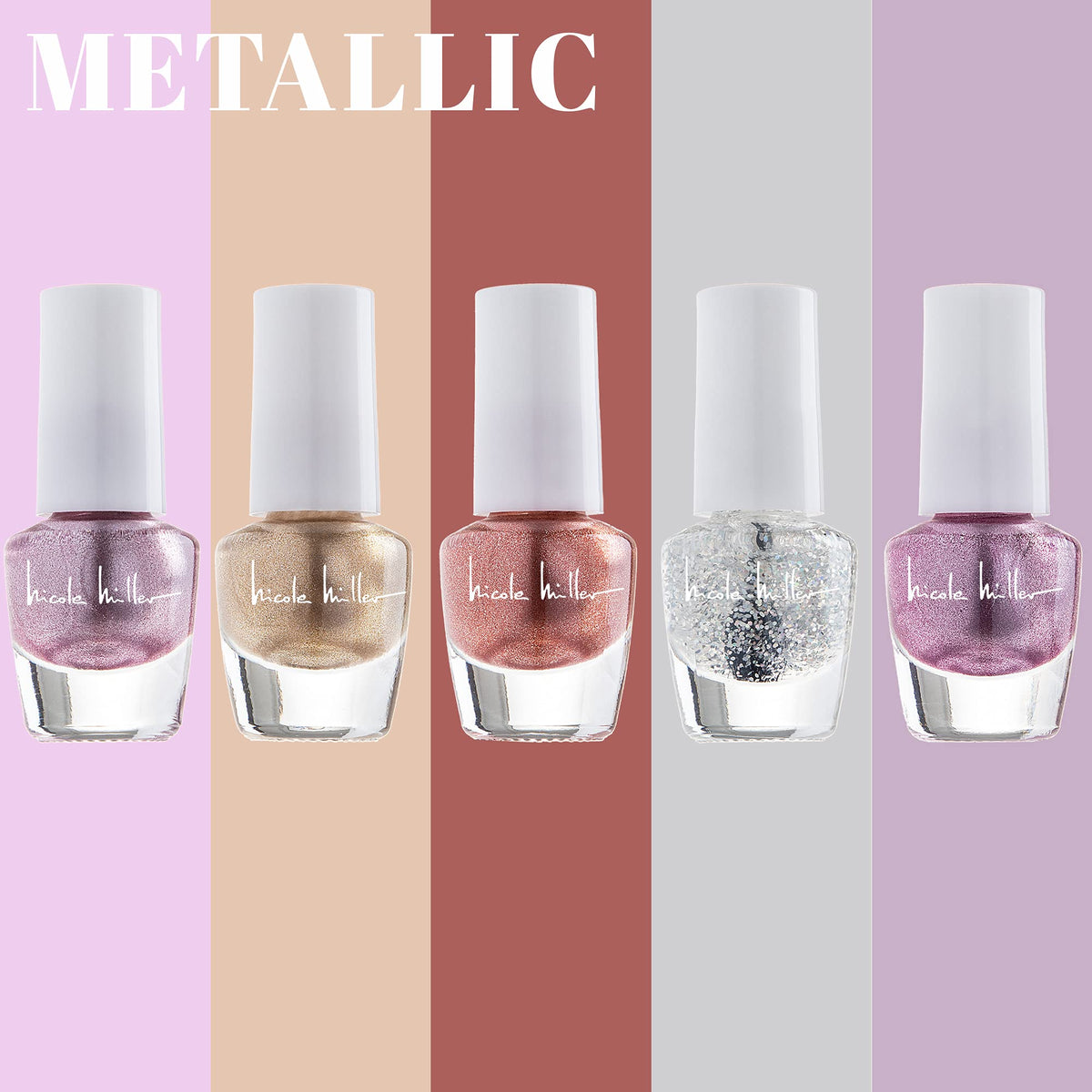 Nicole Miller New York mini nail polish set 4-5ml bottles easy to try many colors