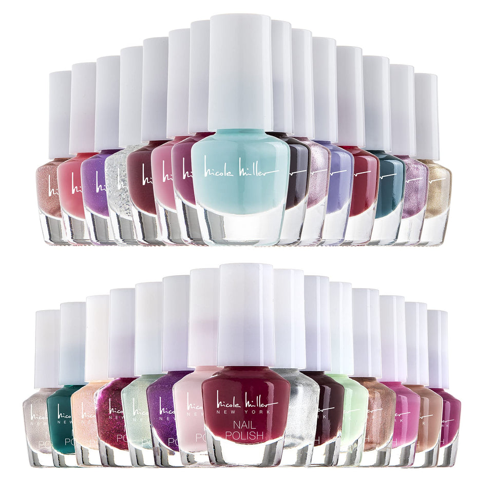 Nicole Miller New York mini nail polish set color palette for versatile everyday looks